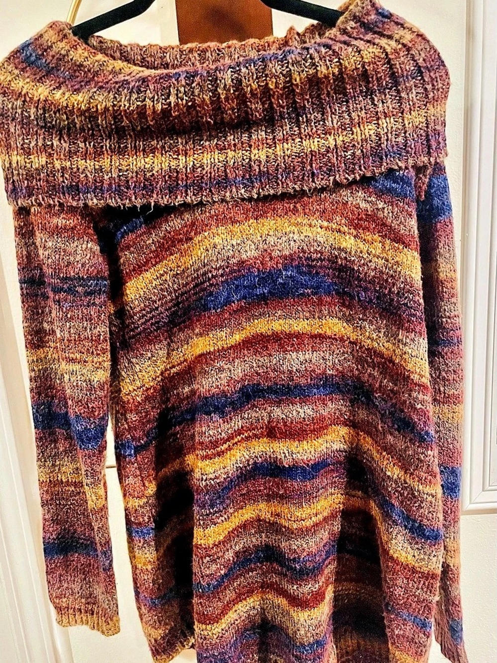 AB Studio Abstract Multicolor Sweater Size Medium